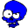Blue Skull Icon 32x32 png
