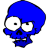 Blue Skull Icon 48x48 png