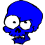 Blue Skull Icon 64x64 png