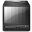 Grey TV Monitor Icon 32x32 png