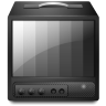 Grey TV Monitor Icon 96x96 png