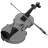Grey Violin Icon 48x48 png