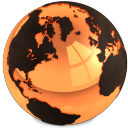 Gold World Icon 128x128 png