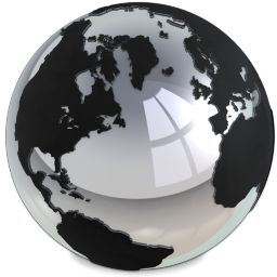 Silver World Icon 256x256 png