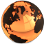Gold World Icon 64x64 png