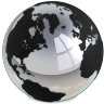 Silver World Icon 96x96 png