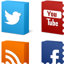 3D Box Social Media Icons