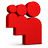 Red Myspace Icon 48x48 png