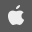 Apple Grey Icon 32x32 png