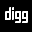 Digg White Icon 32x32 png
