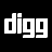 Digg White Icon 48x48 png