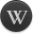 Wikipedia Dark Icon 32x32 png