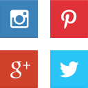 Flat Social Media Icons