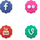 Flower Social Media Icons