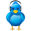 Twitter Audio Icon - Free Large Twitter Icons - SoftIcons.com