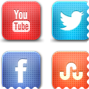 Grid Style Social Media Icons