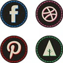 Hand Stitch Social Icons