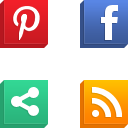 Isometric Social Icons