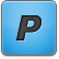 Blue PayPal Icon 54x54 png