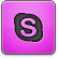 Pink Skype Icon 54x54 png