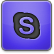 Purple Skype Icon 54x54 png