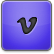 Purple Vimeo Icon 54x54 png