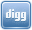 Glow Digg Icon 32x30 png
