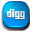 Blue Digg 3 Icon