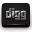 Gray Digg 2 Icon