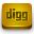 Orange Digg 2 Icon