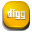 Orange Digg 3 Icon