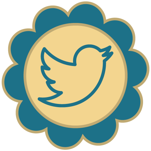 Twitter social network icon vintage style PNG in 2023