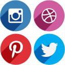 Round Shadow Social Icons