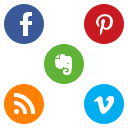 Round Simple Social Icons