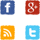 Scribble Social Media Icons