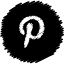 Pinterest Round Black Icon 64x64 png