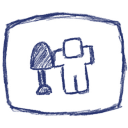 Blue Digg Icon 128x128 png
