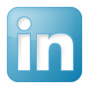 Social LinkedIn Box Blue Icon 128x128 png