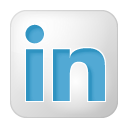 Social LinkedIn Box White Icon