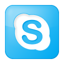 Social Skype Box Blue Icon 128x128 png