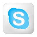 Social Skype Box White Icon 128x128 png
