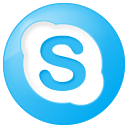 Social Skype Button Blue Icon