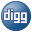Social Digg Button Blue Icon 32x32 png