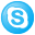 Social Skype Button Blue Icon 32x32 png