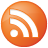 Social RSS Button Orange Icon