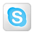 Social Skype Box White Icon