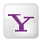 Social Yahoo Box White Icon