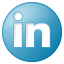 Social LinkedIn Button Blue Icon 64x64 png