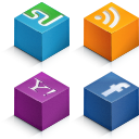 Social Granit Cube Icons