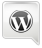 Grey WordPress Icon 42x48 png